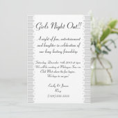 Graue Scallope Chic Girls Nacht Einladung (Stehend Vorderseite)