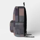 Graue Schachbrettmuster Bedruckter Rucksack (Rechts)