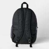 Graue Schachbrettmuster Bedruckter Rucksack (Rückseite)