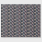 Graue Schachbrettmuster Geschenkpapier (Flach)