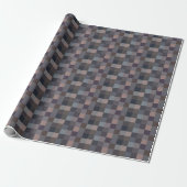 Graue Schachbrettmuster Geschenkpapier (Ungerollt)