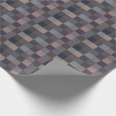 Graue Schachbrettmuster Geschenkpapier (Ecke)