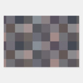 Graue Schachbrettmuster Geschenkpapier Set (Vorderseite 2)