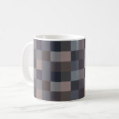 Graue Schachbrettmuster Kaffeetasse (Vorderseite Links)