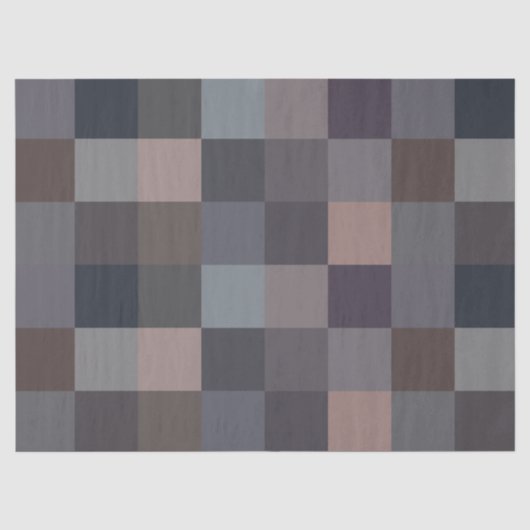 Graue Schachbrettmuster Seidenpapier (Vorderseite)