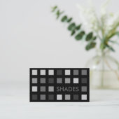 GRAUE SCHADE (Mod-Quadrate) Visitenkarte (Stehend Vorderseite)