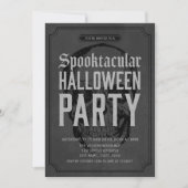 Graue Schädel Spooktacular Halloween-Party Einladu Einladung (Vorderseite)