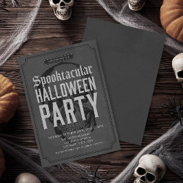 Graue Schädel Spooktacular Halloween-Party Einladu Einladung