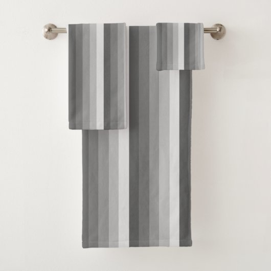 Graue Schattenstreifen Badhandtuch Set (Insitu)