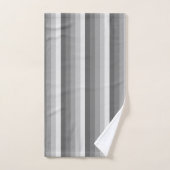 Graue Schattenstreifen Badhandtuch Set (Handtuch)