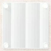 Graue Schattenstreifen Glasuntersetzer (Rückseite)