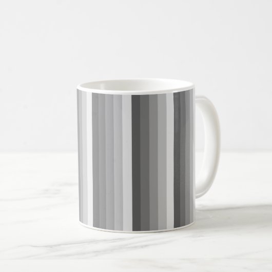 Graue Schattenstreifen Kaffeetasse (VorderseiteRechts)