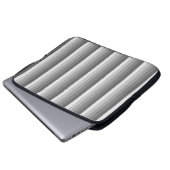 Graue Schattenstreifen Laptopschutzhülle (Vorne Knopf)