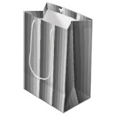 Graue Schattenstreifen Mittlere Geschenktüte (Vorderseite Schrägansicht)