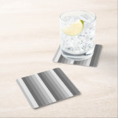 Graue Schattenstreifen Rechteckiger Pappuntersetzer (Vor Ort)