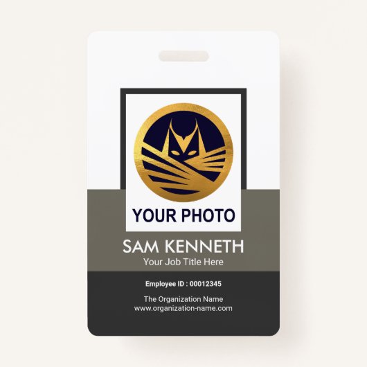 Graue Schattierfelder Spalte Fotovorlagenpersonal Ausweis (Vorderseite)