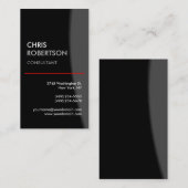 Graue, schicke, trendige Visitenkarte (Vorne/Hinten)