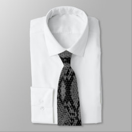 Graue Schlange Haut Print Neck Tie Krawatte