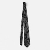 Graue Schlange Haut Print Neck Tie Krawatte (Rückseite)