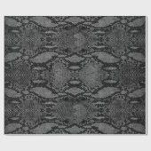 Graue Schlange Skin Print Geschenkpapier (Flach)