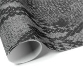 Graue Schlange Skin Print Geschenkpapier (Rolleneckpunkt)