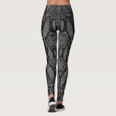 Graue Schlange Skin Print Leggings (Rückseite)