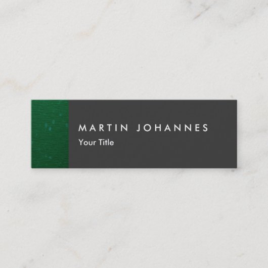 Graue, schlanke, berufliche Visitenkarte (Vorderseite)