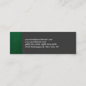 Graue, schlanke, berufliche Visitenkarte (Rückseite)