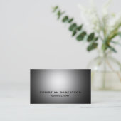 Graue Schlichte, moderne Consultant Business Card Visitenkarte (Stehend Vorderseite)