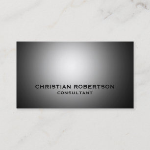 Graue Schlichte, moderne Consultant Business Card Visitenkarte