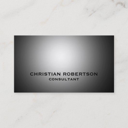Graue Schlichte, moderne Consultant Business Card Visitenkarte (Vorderseite)