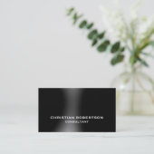 Graue Schlichte, moderne Consultant Business Card Visitenkarte (Stehend Vorderseite)