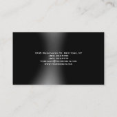 Graue Schlichte, moderne Consultant Business Card Visitenkarte (Rückseite)