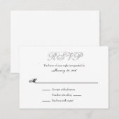 Graue Schlichte RSVP-Karten RSVP Karte (Vorne/Hinten)