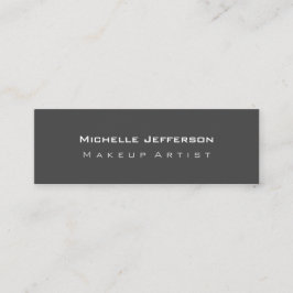 Graue Schlichte, schlanke, zweiseitige Visitenkart Mini Visitenkarte