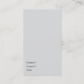 Graue schlichte Vertikale - Geschäft Visitenkarte (Rückseite)