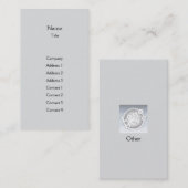 Graue schlichte Vertikale - Geschäft Visitenkarte (Vorne/Hinten)