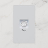 Graue schlichte Vertikale - Geschäft Visitenkarte (Rückseite)