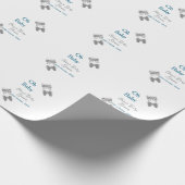 Graue Schmetterlingsblauer Babydusche - Babybett Geschenkpapier (Ecke)