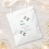 Graue Schmetterlingsblauer Babydusche - Babybett Geschenktütchen (Ausgeschnitten)