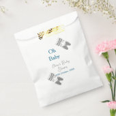 Graue Schmetterlingsblauer Babydusche - Babybett Geschenktütchen (Versiegelt)