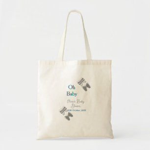 Graue Schmetterlingsblauer Babydusche - Babybett Tragetasche