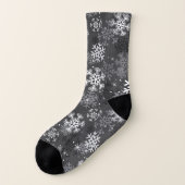 Graue Schneeflocke-Druck-Socken Socken (Links - Außen)