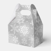 Graue Schneeflocke Geschenkschachtel (Rückseite)