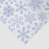 Graue Schneeflocken auf weißem Grund Seidenpapier (Ausschnitt)