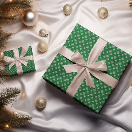 Graue Schneeflocken Geschenkpapier Set