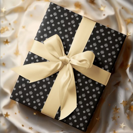 Graue Schneeflocken Geschenkpapier Set