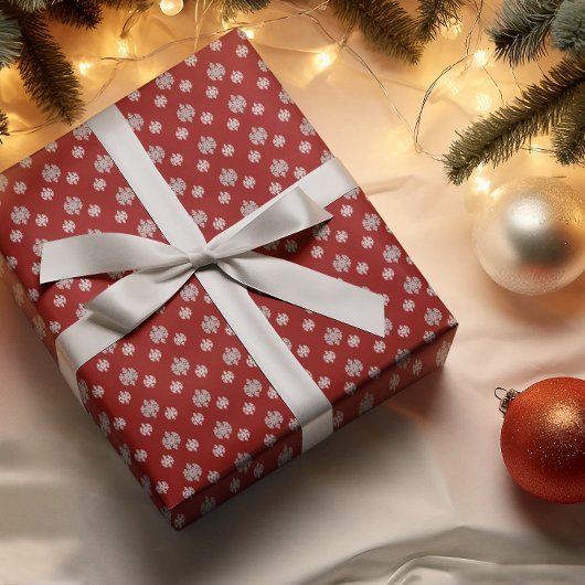 Graue Schneeflocken Geschenkpapier Set