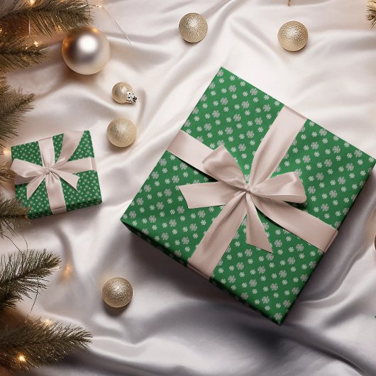 Graue Schneeflocken Geschenkpapier Set