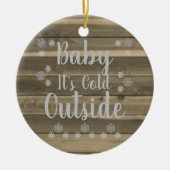 Graue Schneeflocken Keramik Ornament (Vorne)